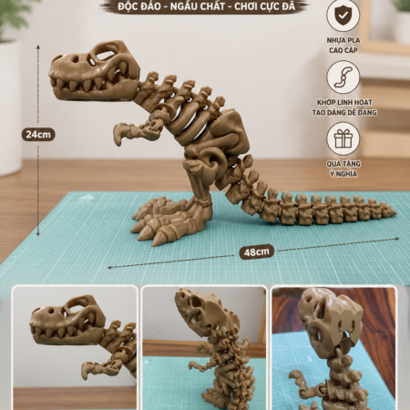 Alternative view of Mô Hình Khủng Long Xương T-Rex 3D Khớp Nối Linh Hoạt