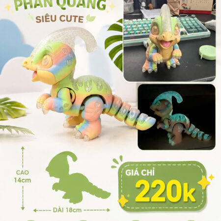 Baby Parasaurolophus Pastel – Màu Kẹo Ngọt Cực Cưng - Dạ Quang Phát Sáng