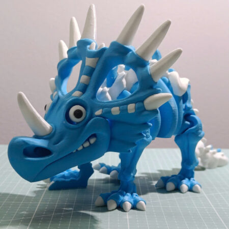 Alternative view of Bộ Xương Styracosaurus Khớp Xoay – Xanh Dương Gai Vương Niệm