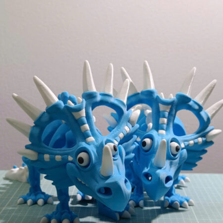 Bộ Xương Styracosaurus Khớp Xoay – Xanh Dương Gai Vương Niệm